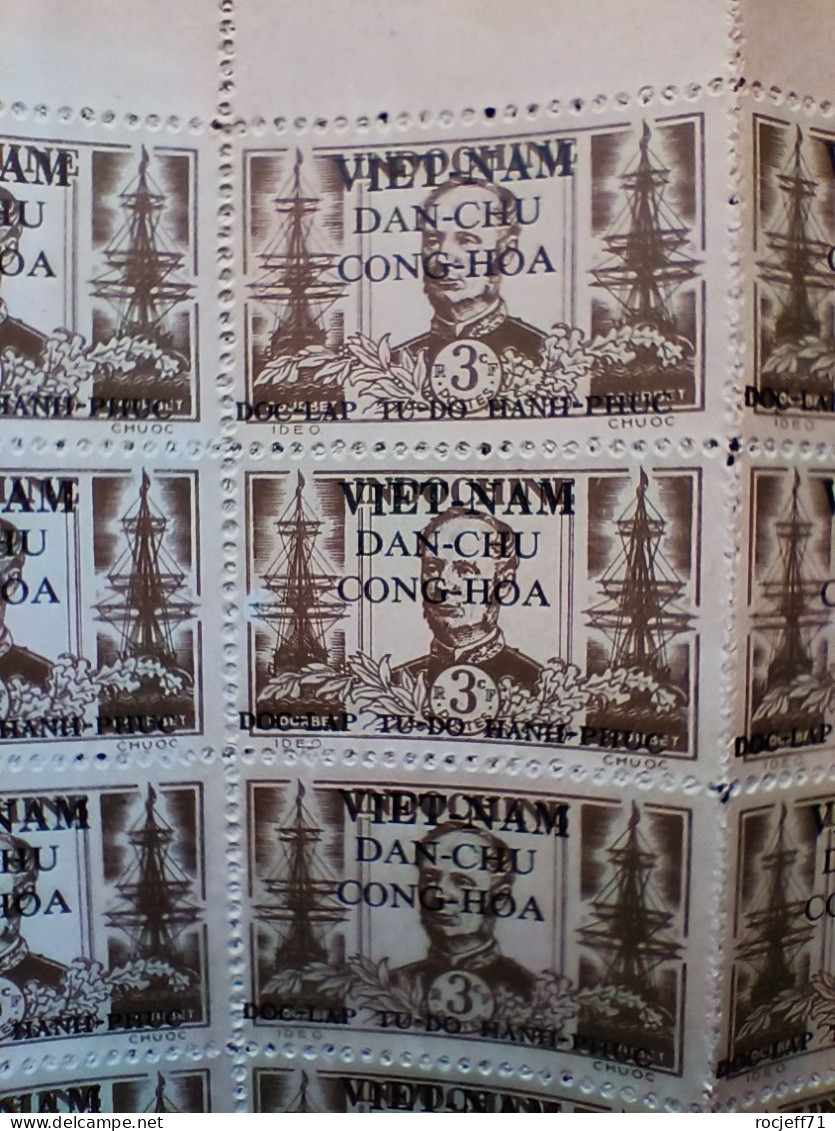 04 - 24 - Indochine - N°14 Surchargé Viet Nam En Feuille Entière - Unused Stamps