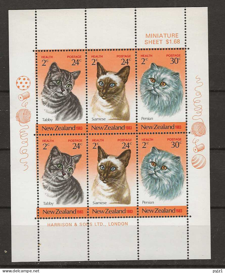 1983 MNH New Zealand Health Sheetlet Postfris** - Blokken & Velletjes