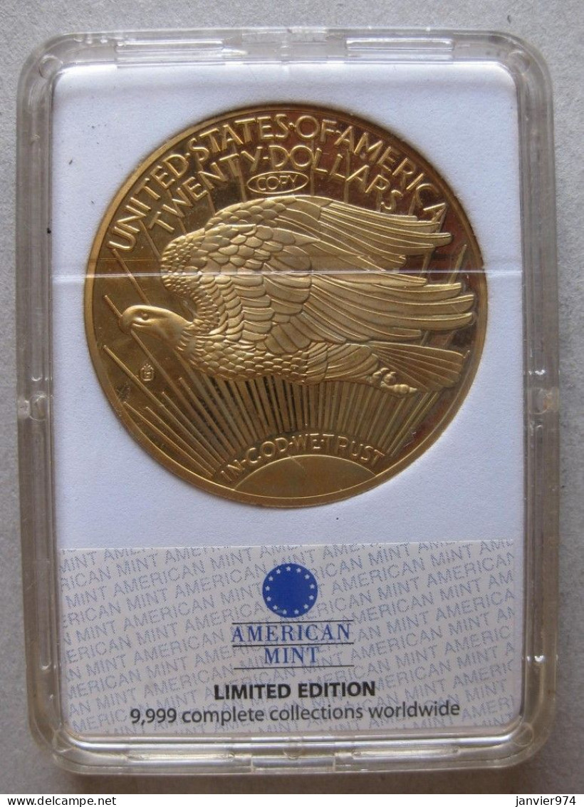 20 Dollars 1933 Gold Double Eagle Replica , Proof , Par American Mint , Edition Limité , Dans Son Boitier - 20$ - Double Eagle - 1907-1933: Saint-Gaudens