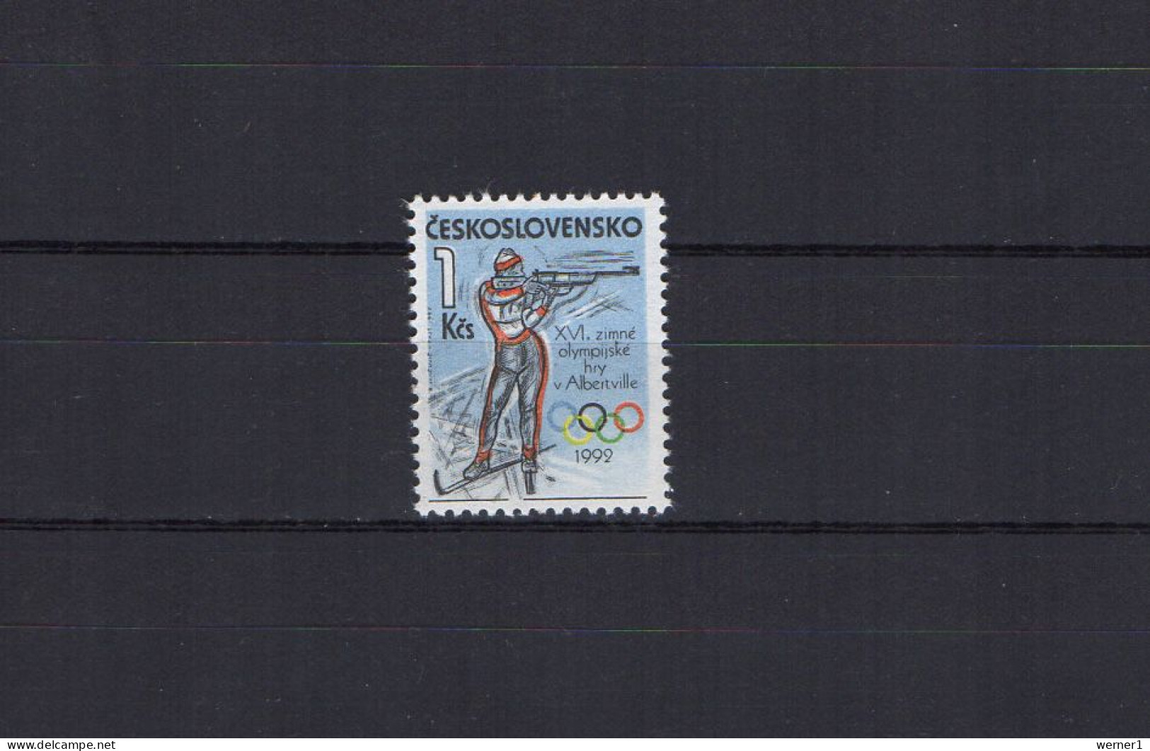 Czechoslovakia 1992 Olympic Games Albertville Stamp MNH - Inverno1992: Albertville