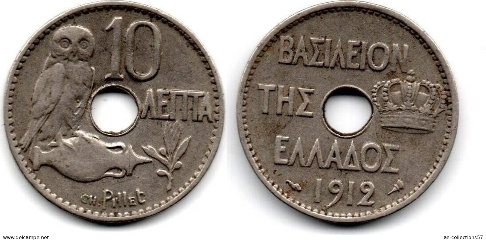 MA 32137 / Grèce - Greece - Griechenland 10 Lepta 1912 TTB - Grèce