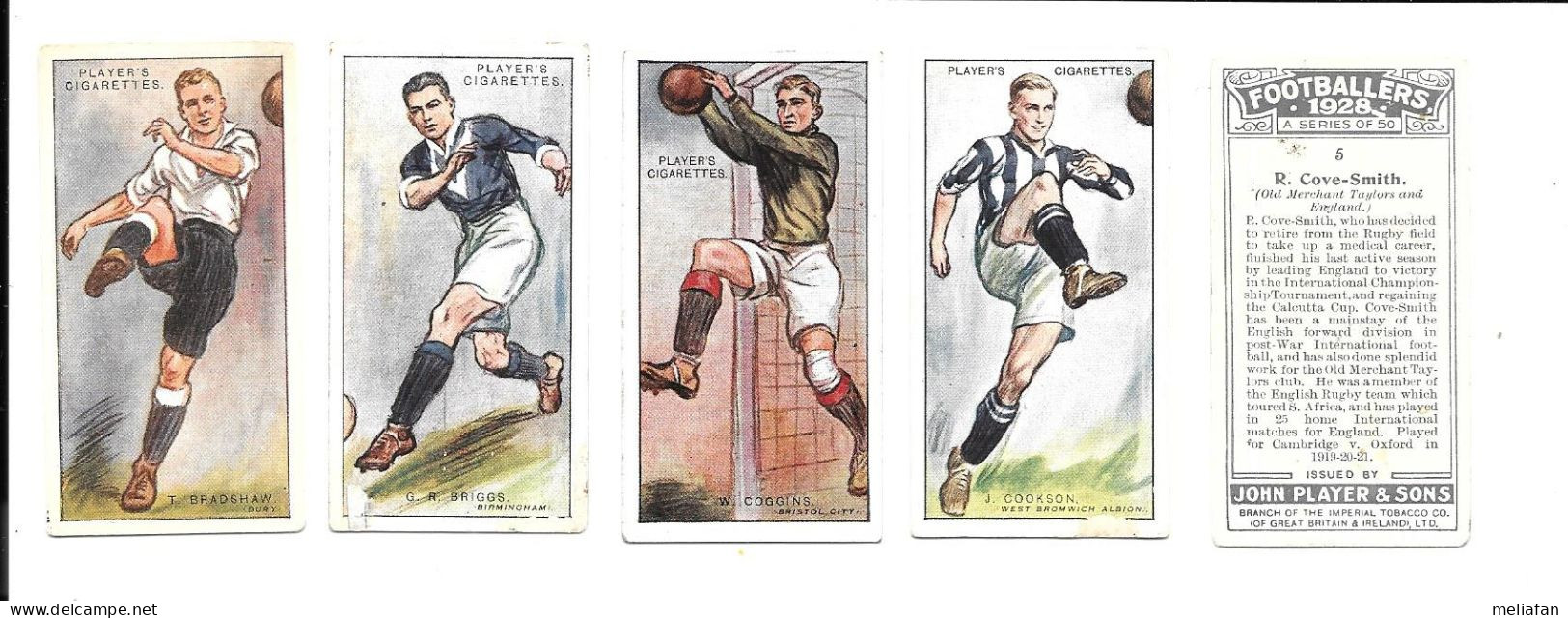 CJ23 - SERIE COMPLETE 50 CARTES CIGARETTES PLAYERS - FOOTBALLERS 1928 - Player's