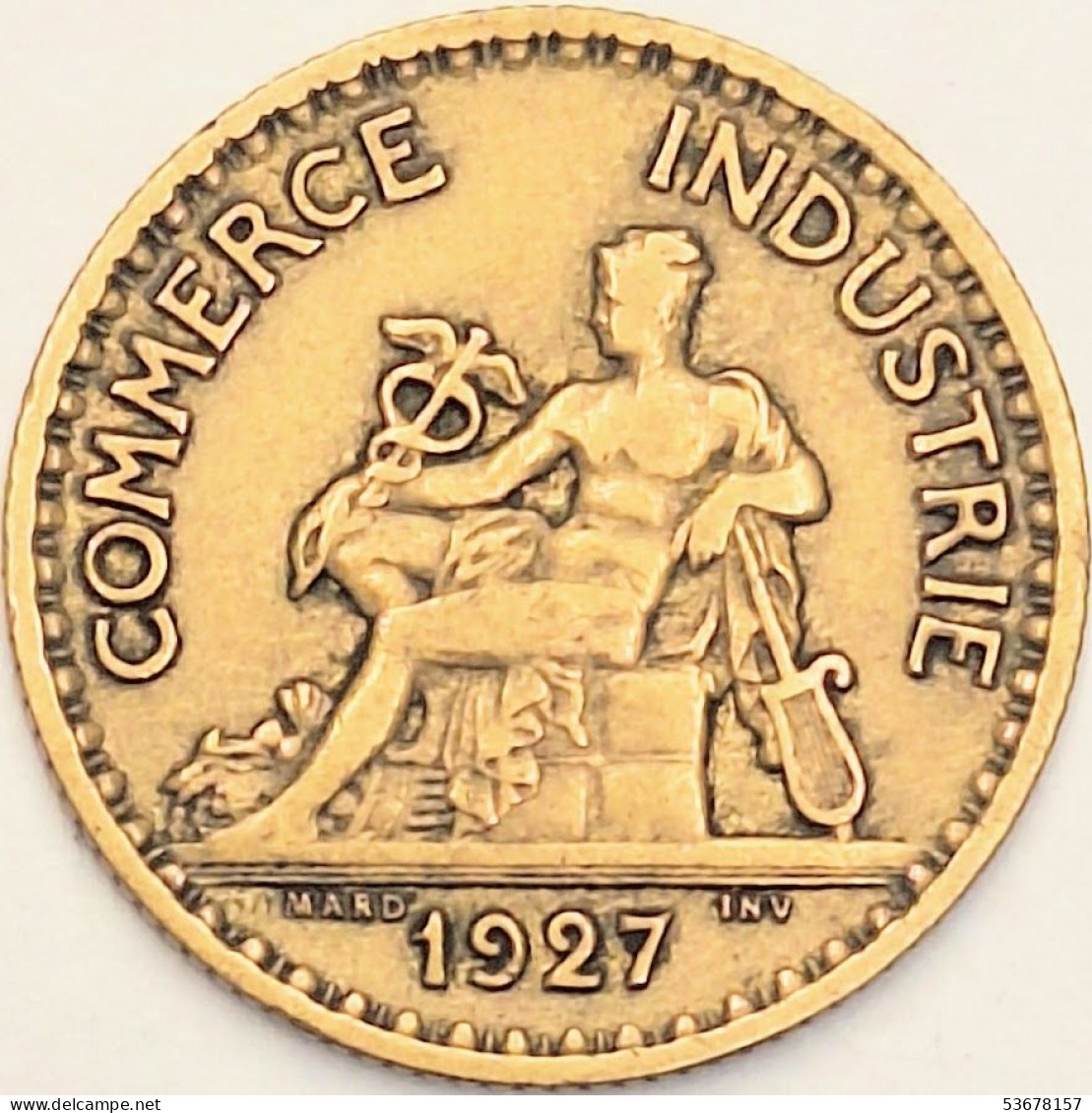 France - Franc 1927, KM# 876 (#4070) - 1 Franc