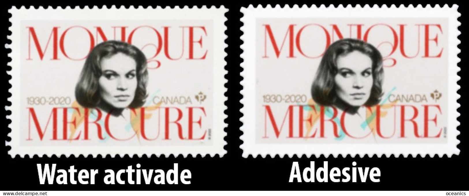 Canada (Scott No.3369-70 - Monique Mercure) [**] 2023 Adhesive And Water Activated - Unused Stamps