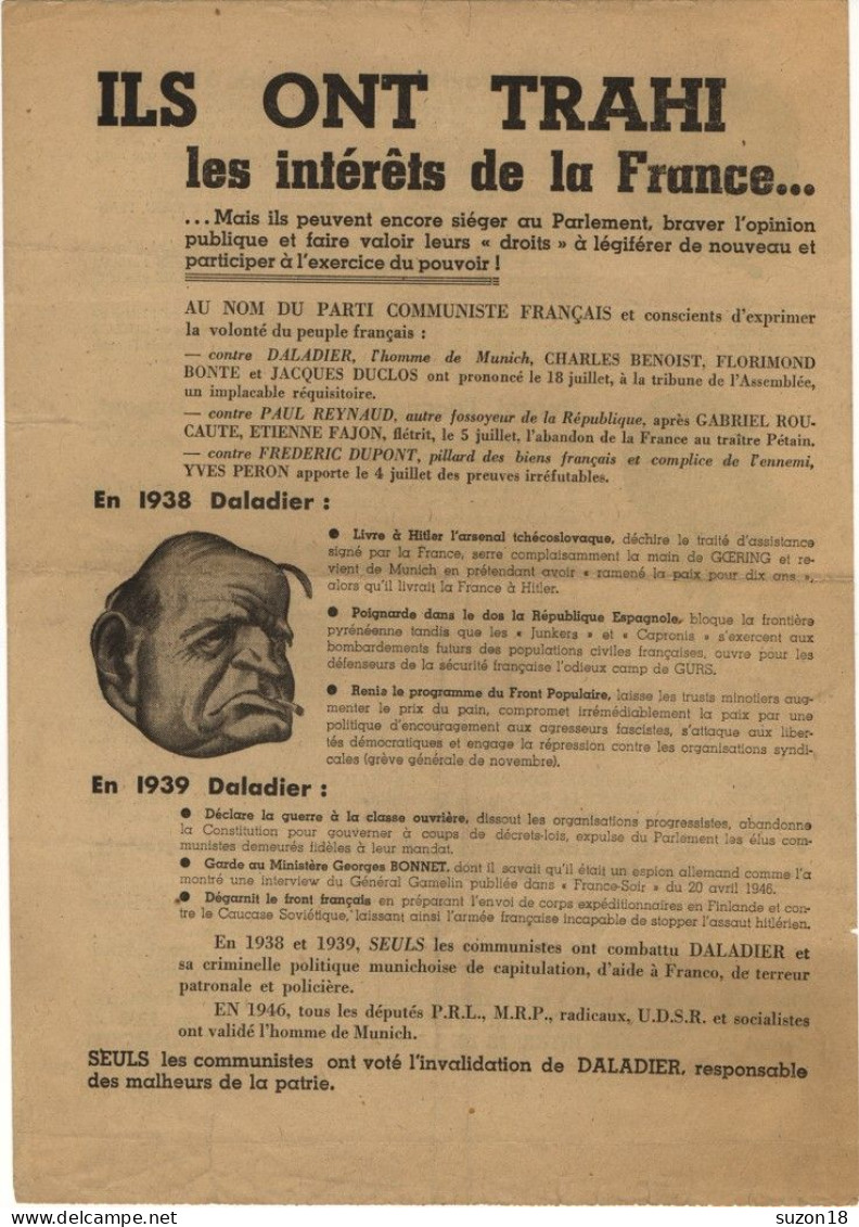 Propagande - Politique - Ils Ont Trahi - Parti Communiste - - Documents