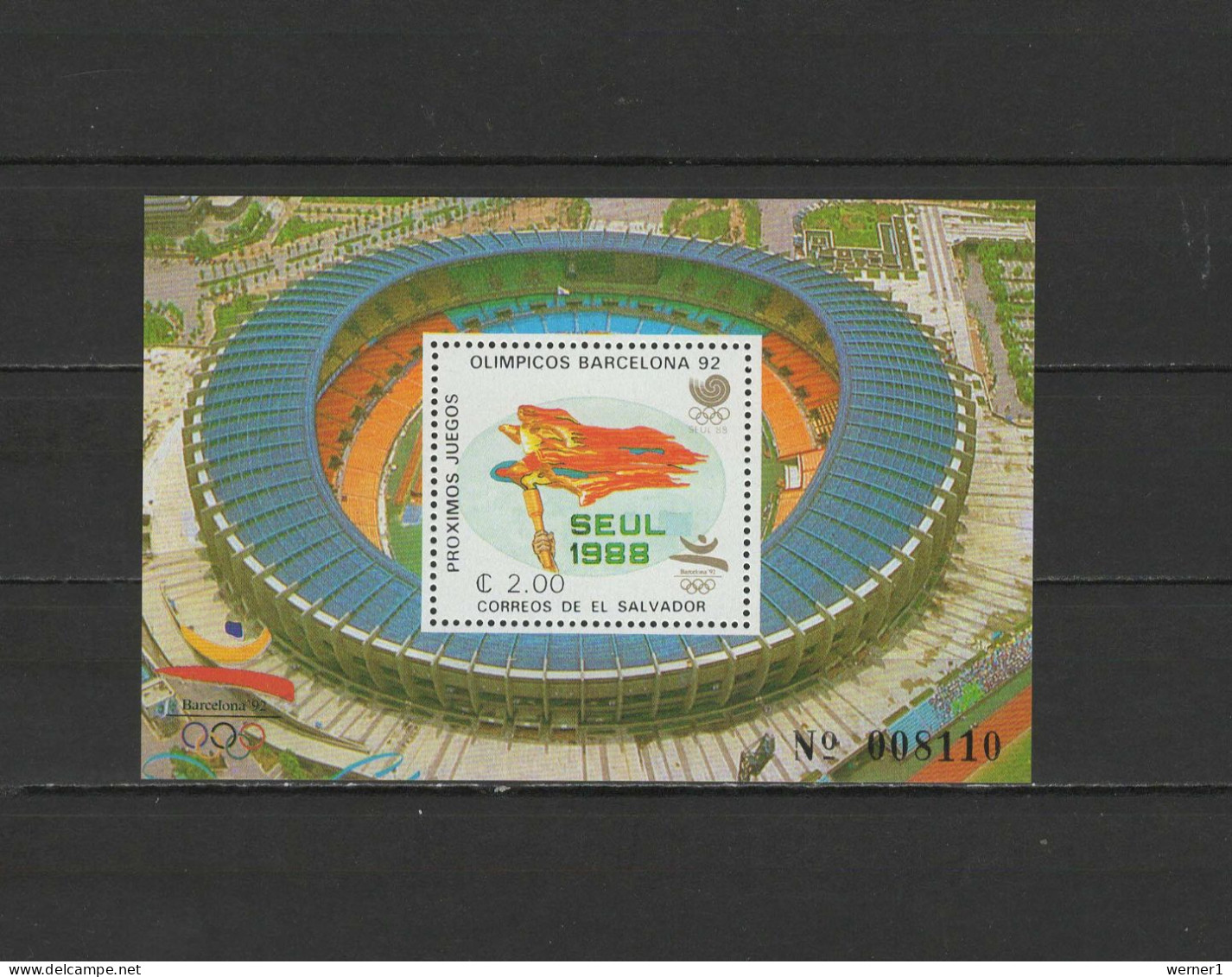 El Salvador 1988 Olympic Games Barcelona / Seoul S/s MNH - Summer 1992: Barcelona