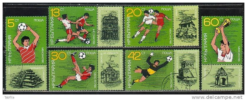 BULGARIA - 1986 - Coup Du Mond De Footballe - Mexico'86 - 6v Phil.obl. - Gebraucht