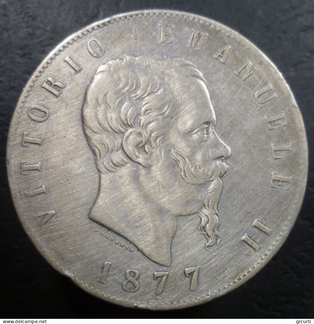 Regno D'Italia - 5 Lire 1877 R - Gig. 52 - UNI97 - KM# 8.3 - 1861-1878 : Víctor Emmanuel II