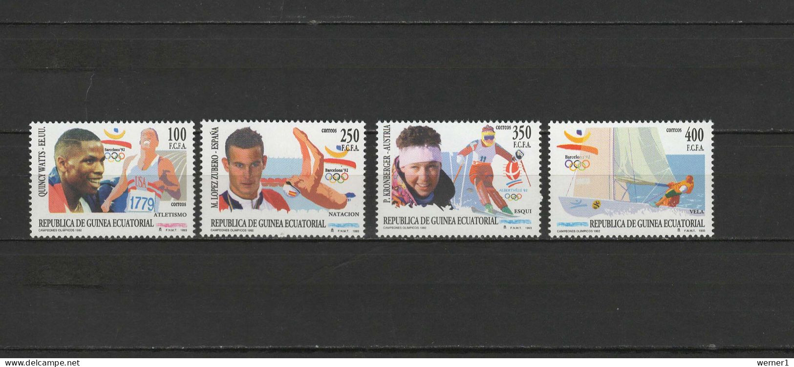 Equatorial Guinea 1993 Olympic Games Barcelona / Albertville Set Of 4 MNH - Zomer 1992: Barcelona