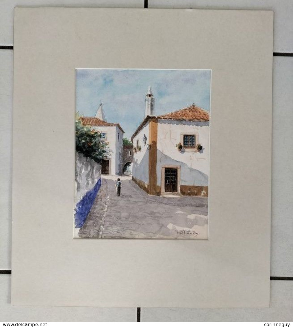 Aquarelle Originale Signé Pinheiro - Acuarelas