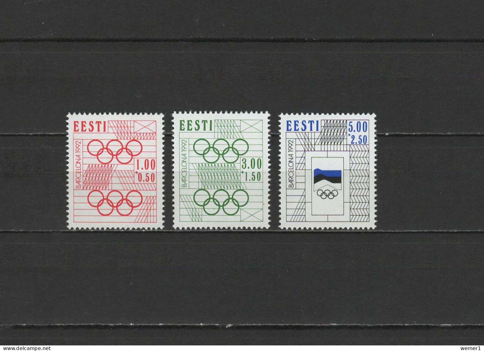 Estonia 1992 Olympic Games Barcelona Set Of 3 MNH - Ete 1992: Barcelone