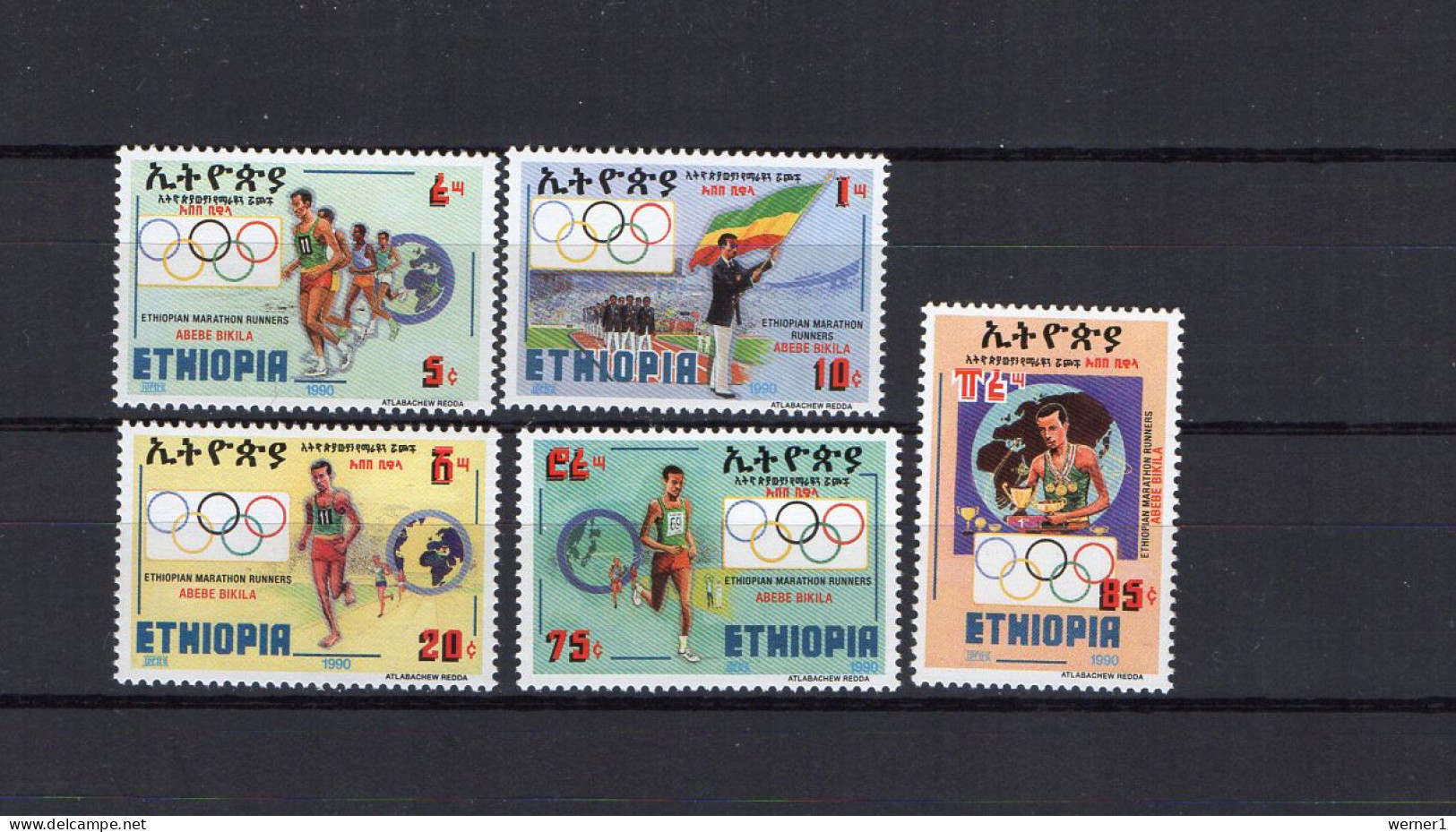 Ethiopia 1990 Olympic Games Set Of 5 MNH - Summer 1992: Barcelona