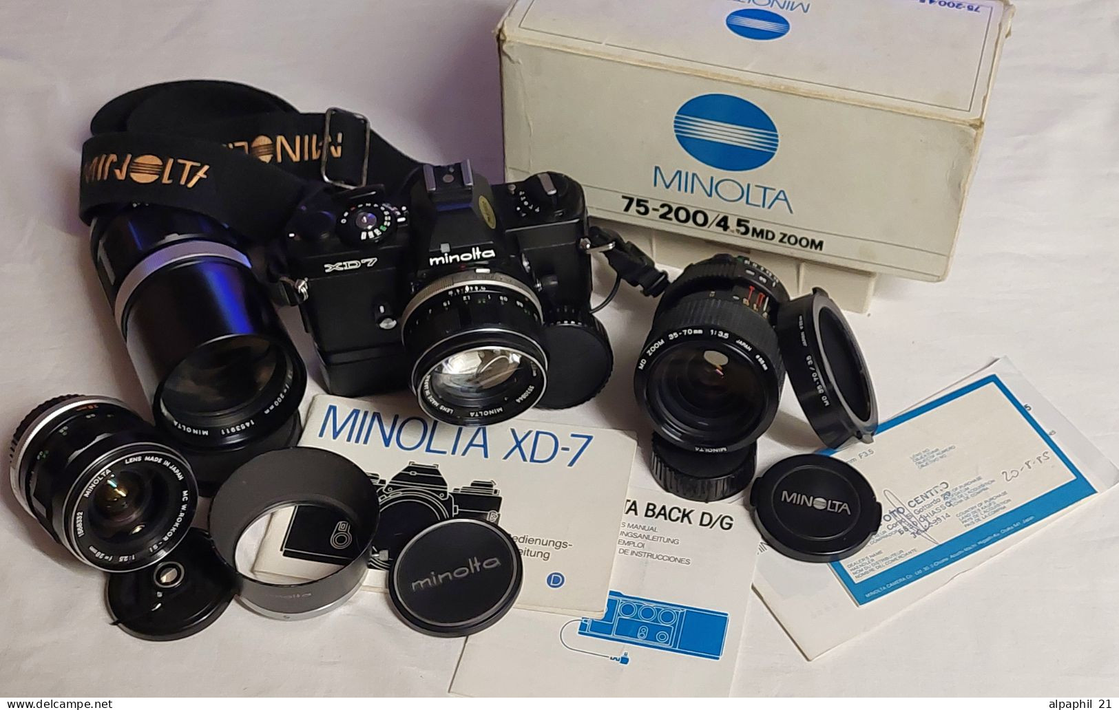 Minolta XD7 Black With Auto Winder D And Lenses - Cameras