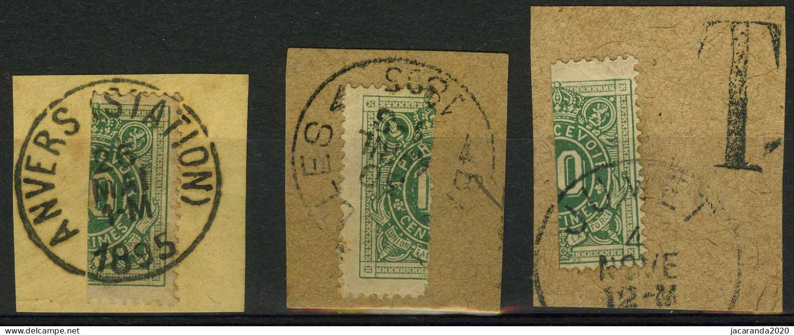 TX 1 - Cijfer In Een Ovaal - Gehalveerde Zegel Afgestempeld Op Document - Demi-timbre Oblitéré Sur Document - Stamps