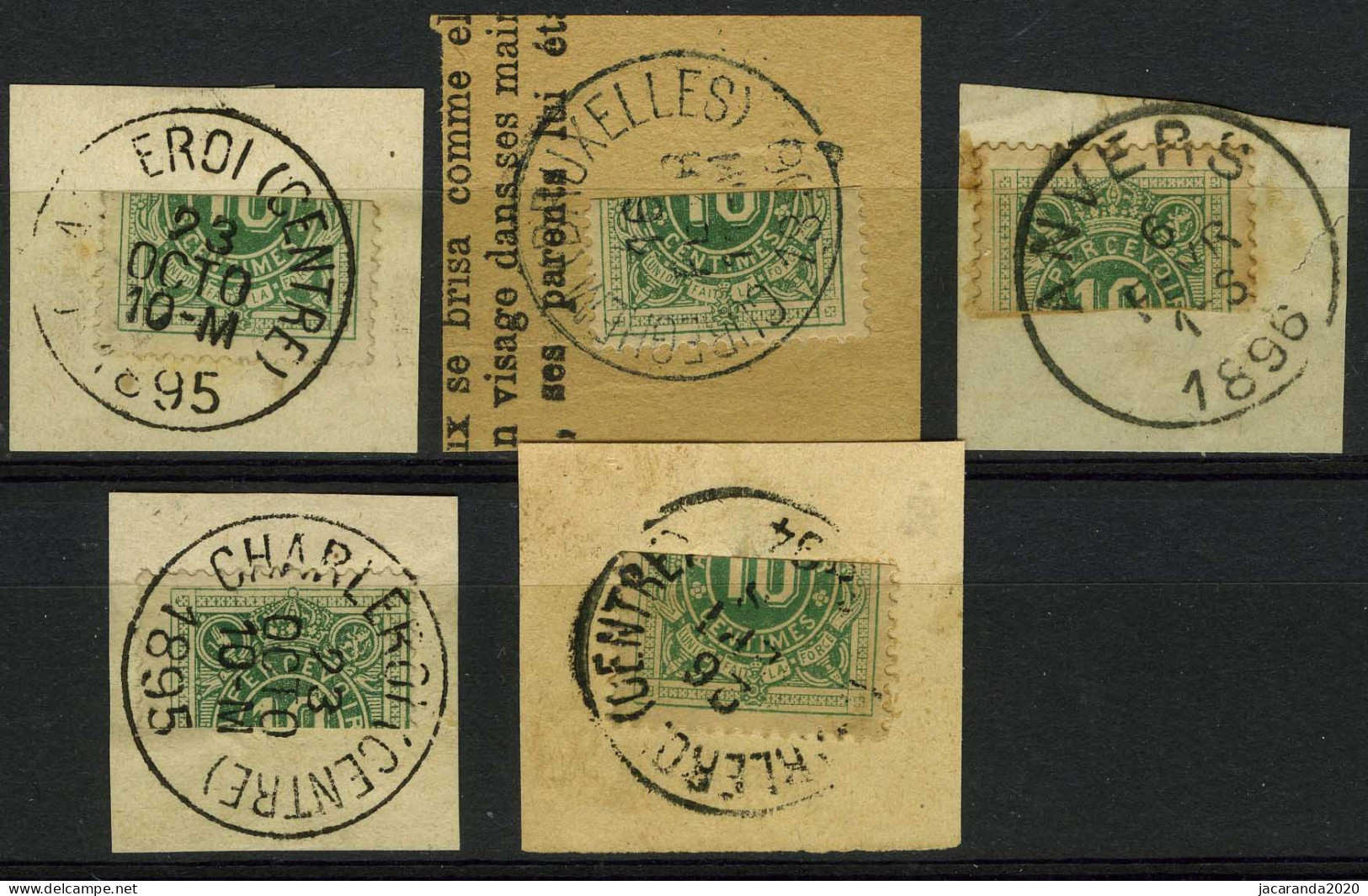 TX 1 - Cijfer In Een Ovaal - Gehalveerde Zegel Afgestempeld Op Document - Demi-timbre Oblitéré Sur Document - Stamps