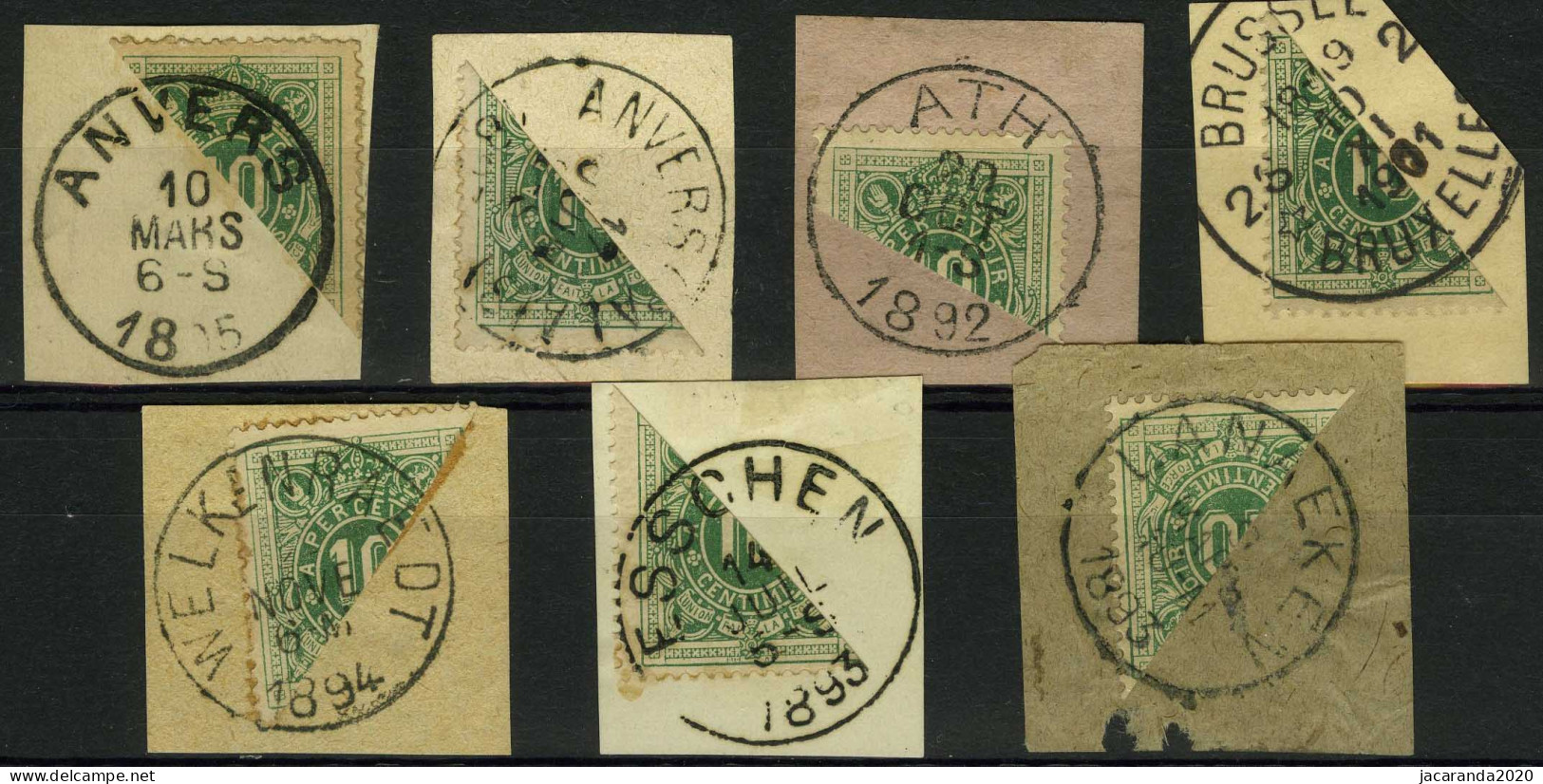 TX 1 - Cijfer In Een Ovaal - Gehalveerde Zegel Afgestempeld Op Document - Demi-timbre Oblitéré Sur Document - Stamps