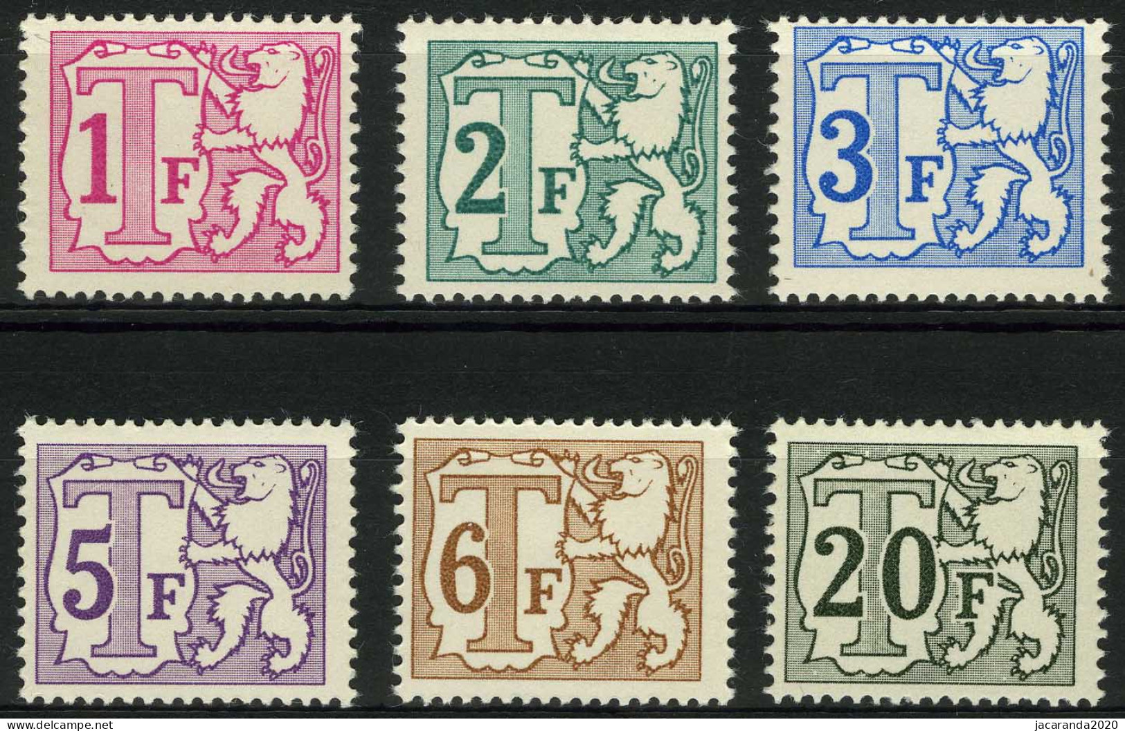 TX 66A/72 A - Strafportzegels - Groot Waardecijfer - 6w. - DOF Papier - Papier TERNE - Stamps