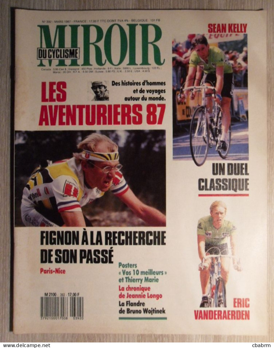 MIROIR DU CYCLISME 392 En 1987 LAURENT FIGNON KELLY VANDERAERDEN WOJTINEK - 1950 à Nos Jours