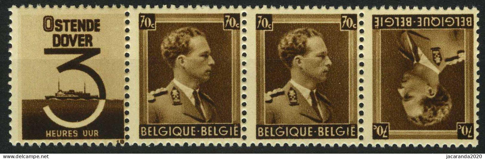 België PUc97 A ** Leopold III (open Kraag) Léopold III (col Ouvert)  Ostende-Dover - Neufs