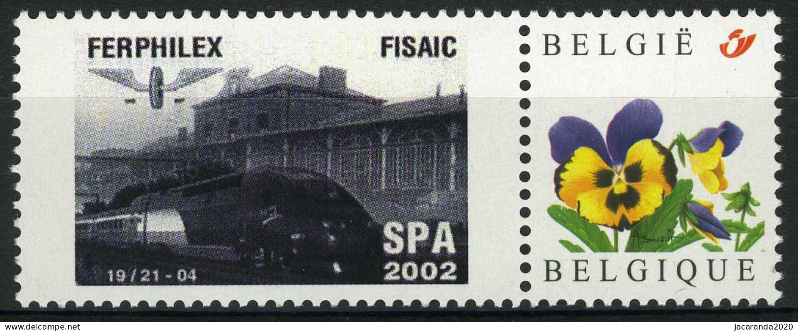 België 3180 - Duostamp - Ferphilex - Buzin - 2002 - Neufs