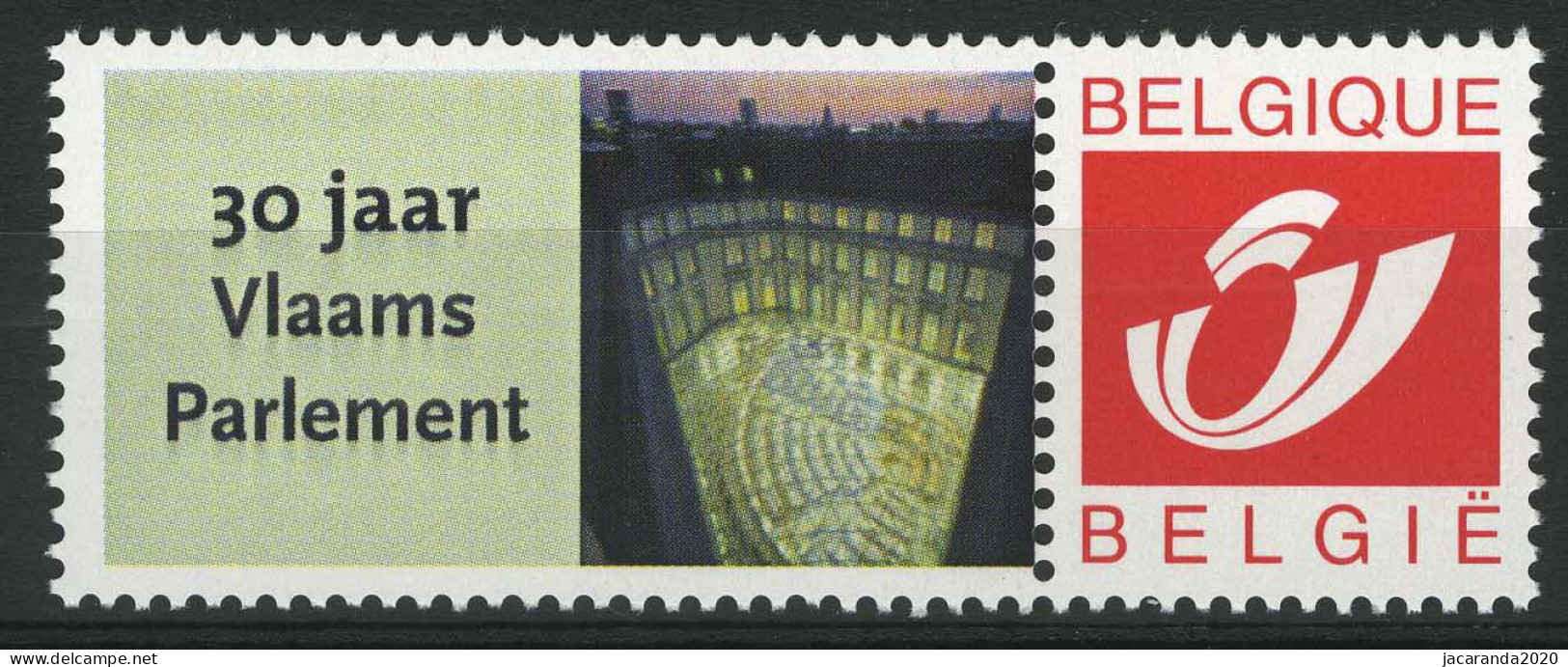 België 3181 - Duostamp - 30 Jaar Vlaams Parlement - Mint