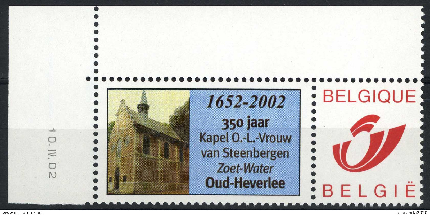 België 3182 - Duostamp - Kapel O.-L..-Vrouw Van Steenbergeb - Oud-Heverlee - Met Hoekdatum - Ungebraucht