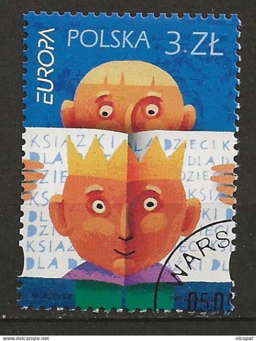 POLAND Oblitéré 4206 Europa Les Livres Pour Enfants Visage - Used Stamps