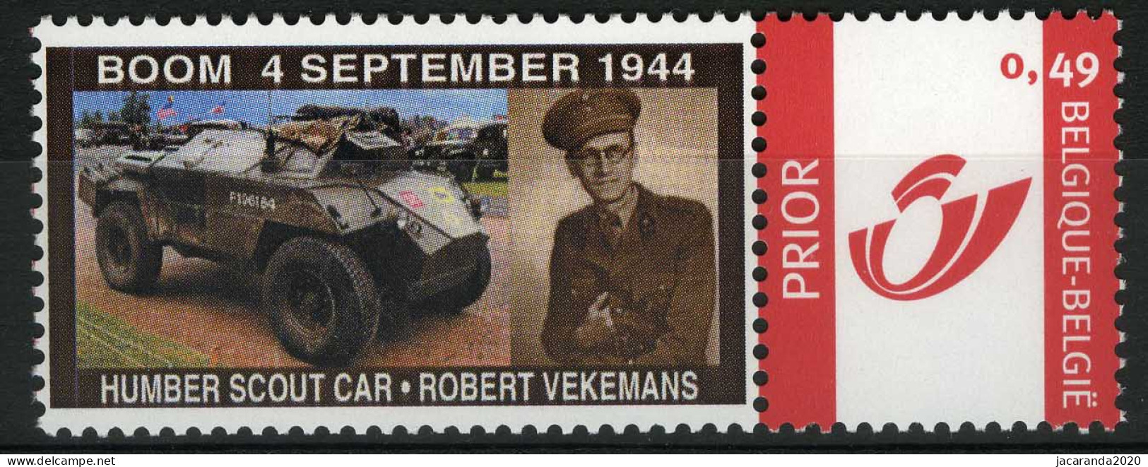 België 3183 - Duostamp - Humber Scout Car - Vekemans - Oorlog - Tank - Boom 4 September 1944 - Mint