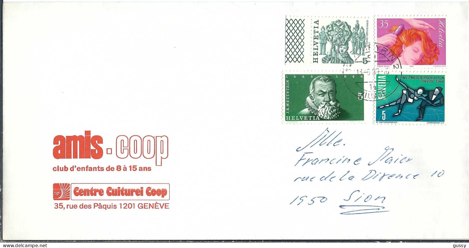 SUISSE 1988: LSC De Meyrin (GE) Affr. De 50c - Covers & Documents