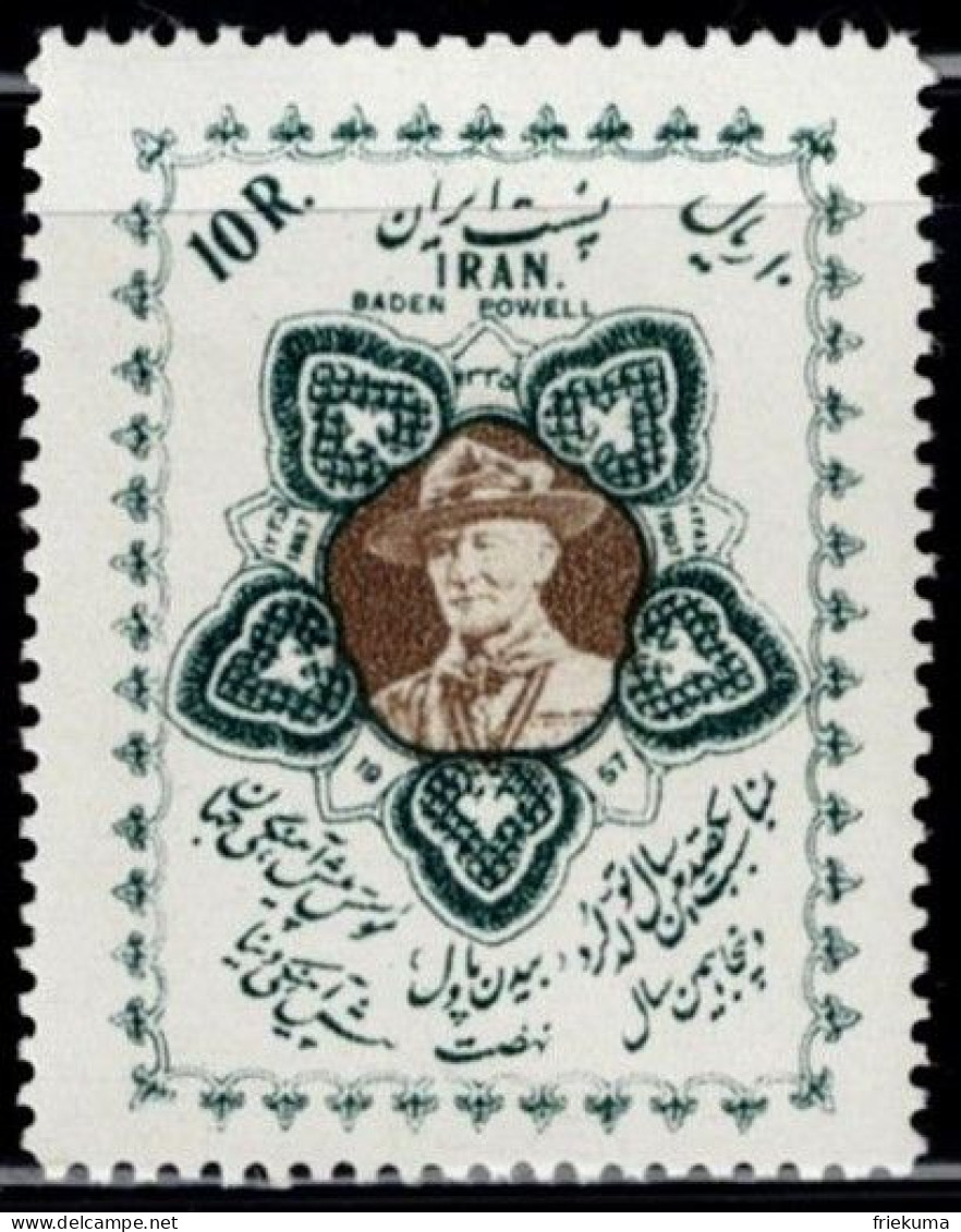 Iran 1957, 100e Anniversaire De La Naissance Du Fondateur Du Mouvement Scout, Lord Baden-Powell, MiNr. 992  - Nuevos