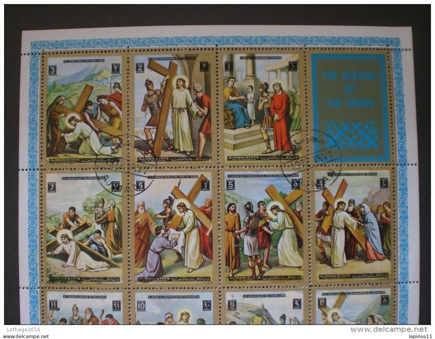 STAMPS EMIRATI ARABI AJMAN 1973 Easter - Stations Of The Cross - Ajman