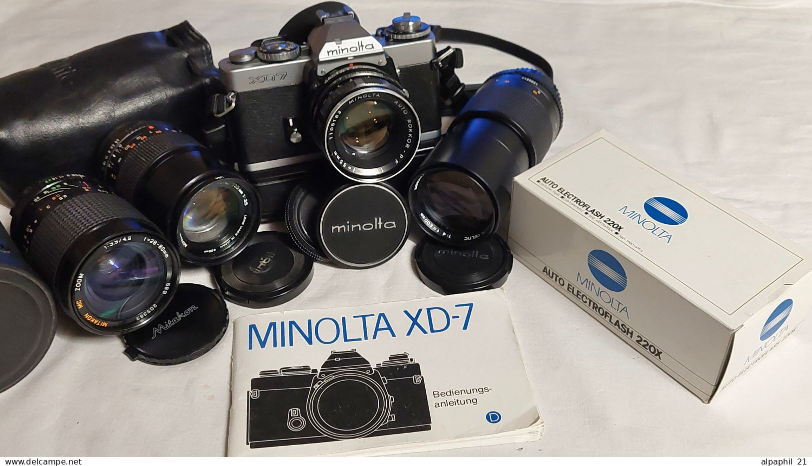 Minolta XD7 With Auto Winder D And Lenses - Macchine Fotografiche