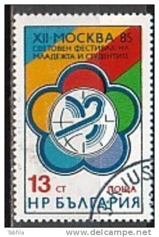 BULGARIA - 1985 - XII Festival Mondial De La Jeunesse Et Des Etudiants A Moscou - 1v Obl. - Used Stamps