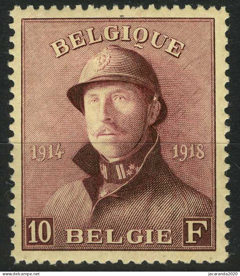 België 178 * - Koning Albert I Met Helm - Roi Casqué - Centrage ! - 1919-1920  Cascos De Trinchera