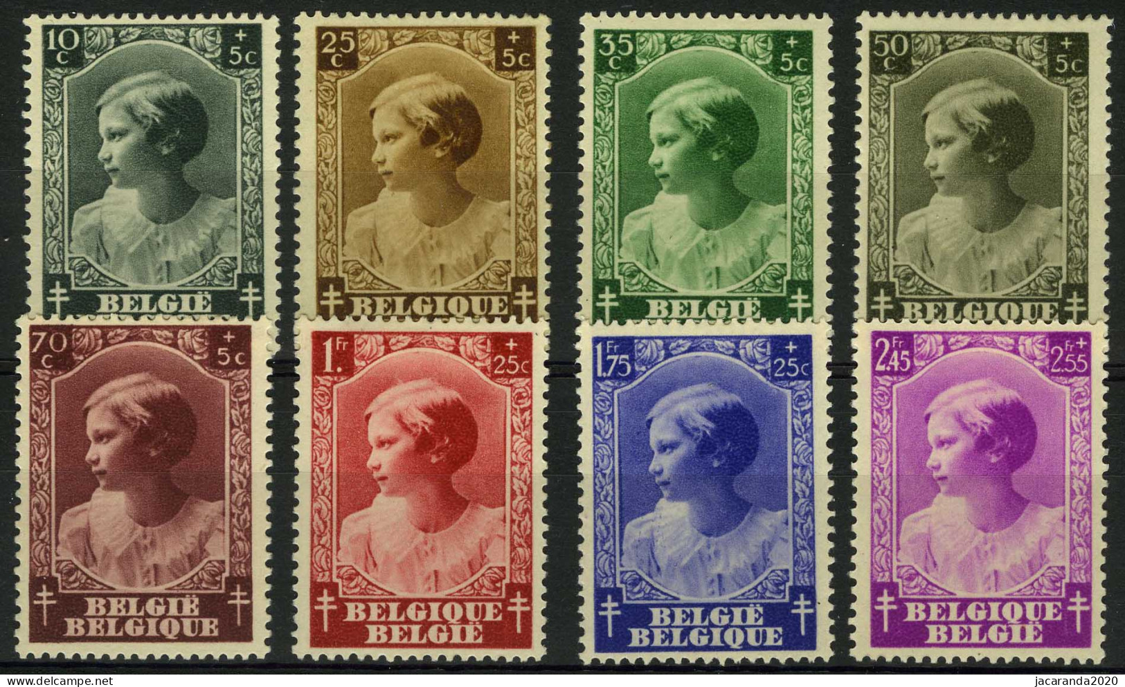 België 458/65 * - Prinses Joséphine-charlotte - Neufs