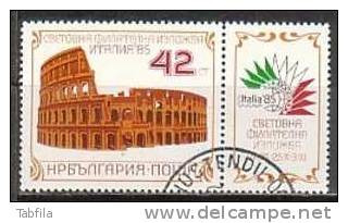 BULGARIA - 1985 - "Italia'85" Exposition Philatelique International A Rome - 1obl. - Used Stamps