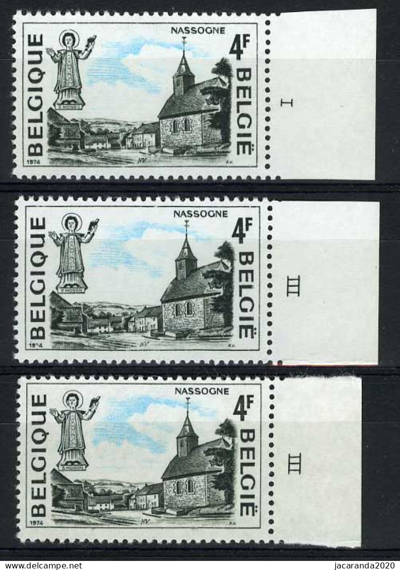 België 1736 - Plaatnummers -I-II-III - 1971-1980