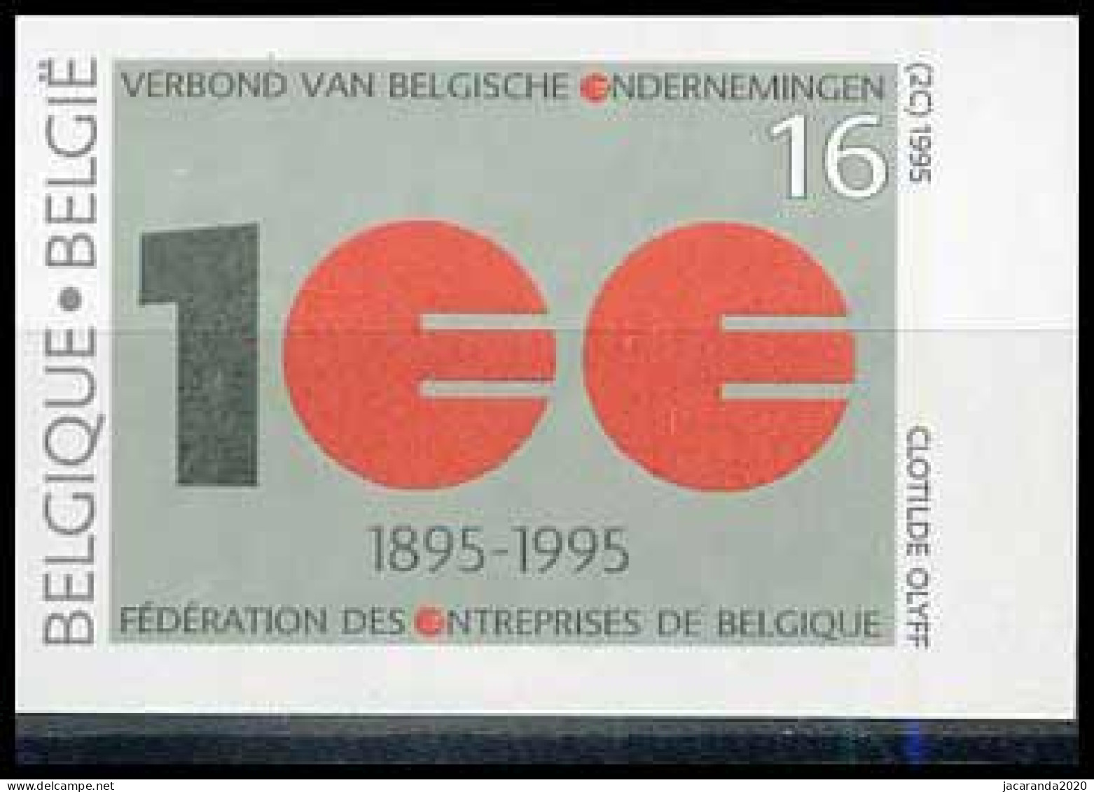 België 2587 ON - 100 Jaar Verbond V. Belgische Ondernemingen - Centenaire De La Féd. Des Entreprises De Belgique - F.EB. - 1981-2000