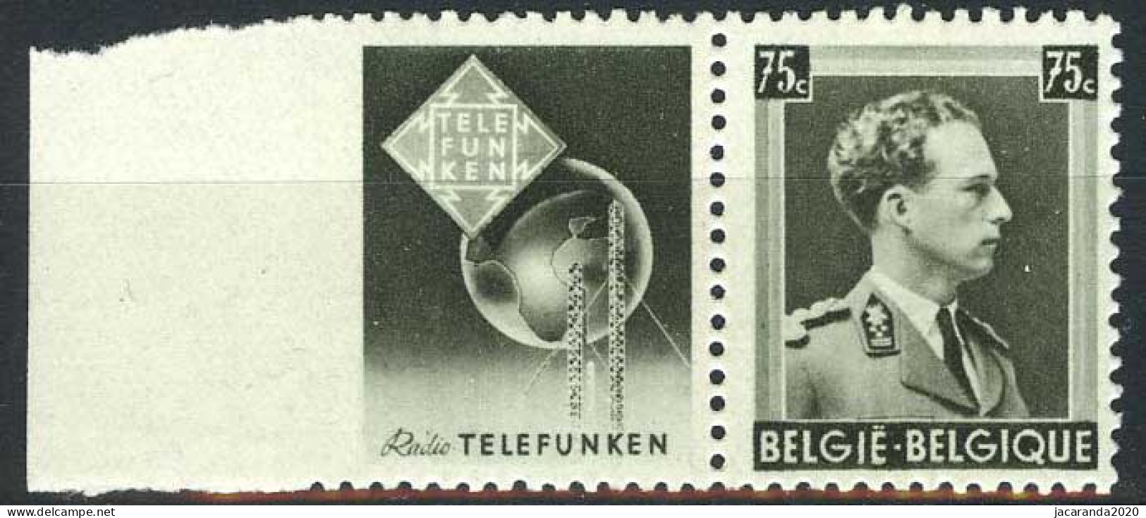 België PU105 ** - Witte Rand - Telefunken - Ungebraucht