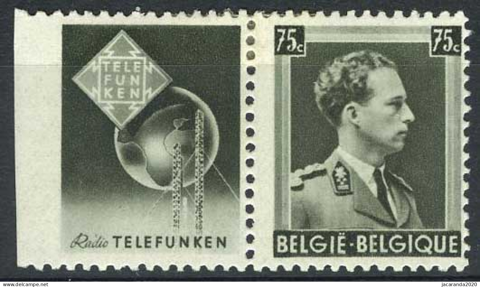 België PU105 * - Witte Rand - Telefunken - Nuevos