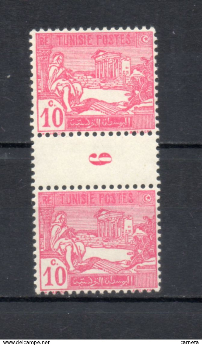 TUNISIE N° 100 PAIRE MILLESIME 6  NEUF SANS CHARNIERE COTE 10.00€   JOUEUR DE PIPEAU - Unused Stamps