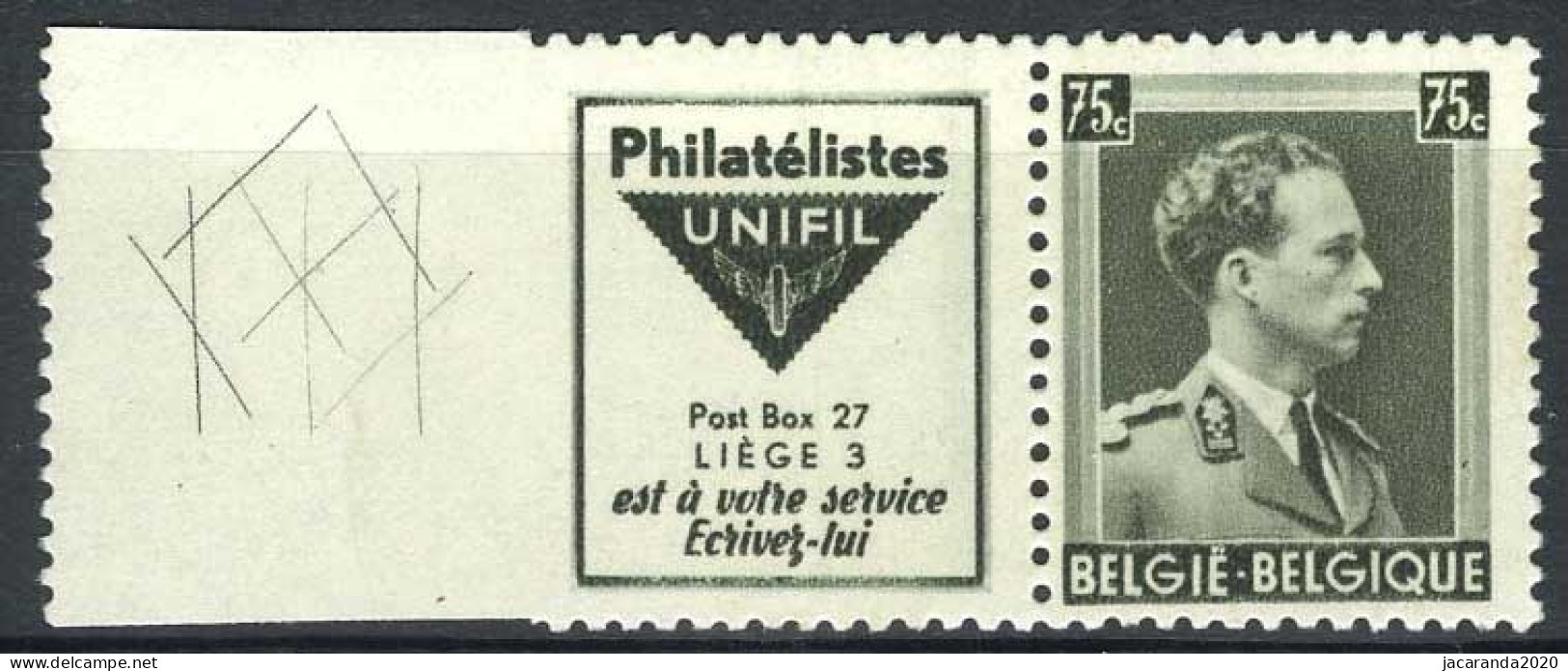 België PU119 ** - Gekruiste Lijnen In Rand - Philatélistes Unifil - Neufs