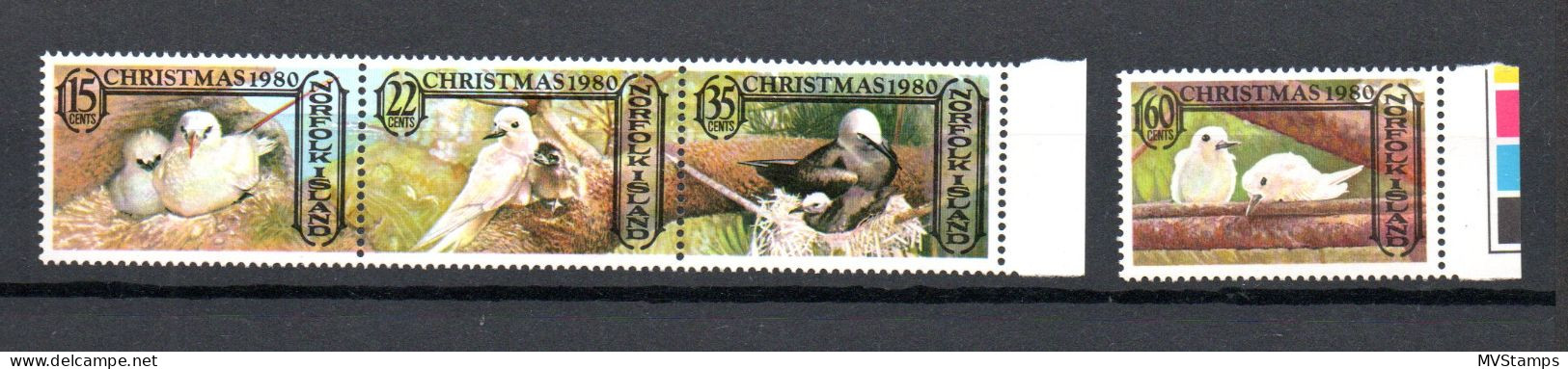 Norfolk Islands 1980 Set Birds/Vogel Stamps (Michel 257/60) Nice MNH - Isla Norfolk