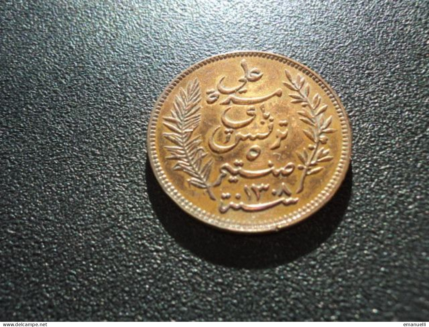 TUNISIE : 5 CENTIMES  1308 - 1891 A     G.91 / KM 221    SUP - Tunisia