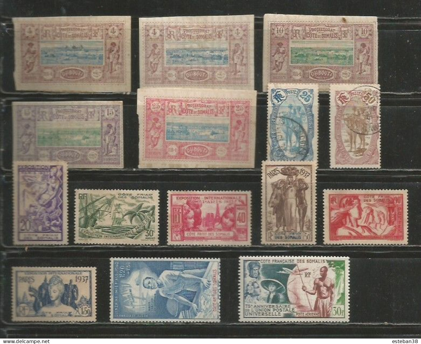 Cote De Somalies Timbres Diverses - Sonstige & Ohne Zuordnung