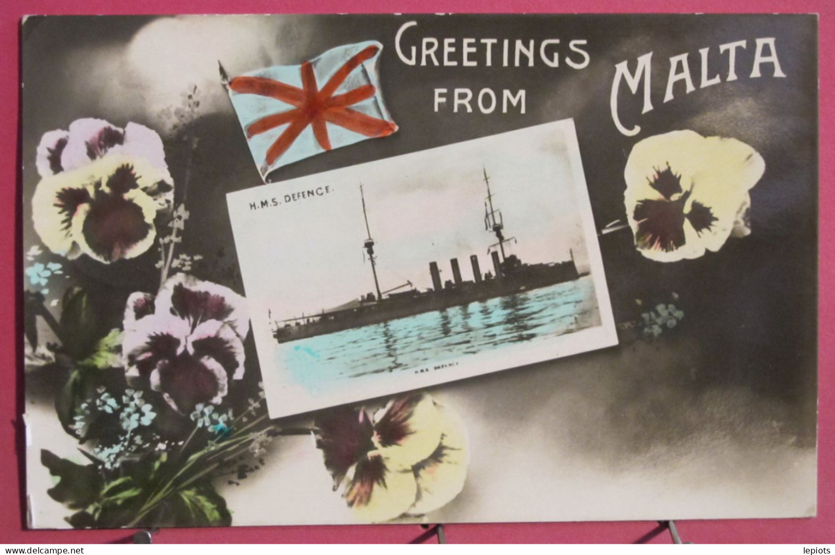Visuel Très Peu Courant - Greetings From Malta - H.M.S. Defence - Malta