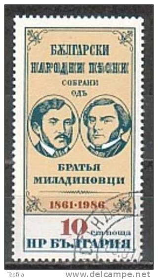 BULGARIA - 1986 - 125an De La 1er Edition Des "Chansons Folkloriques Bulgares" - 1v Obl - Used Stamps