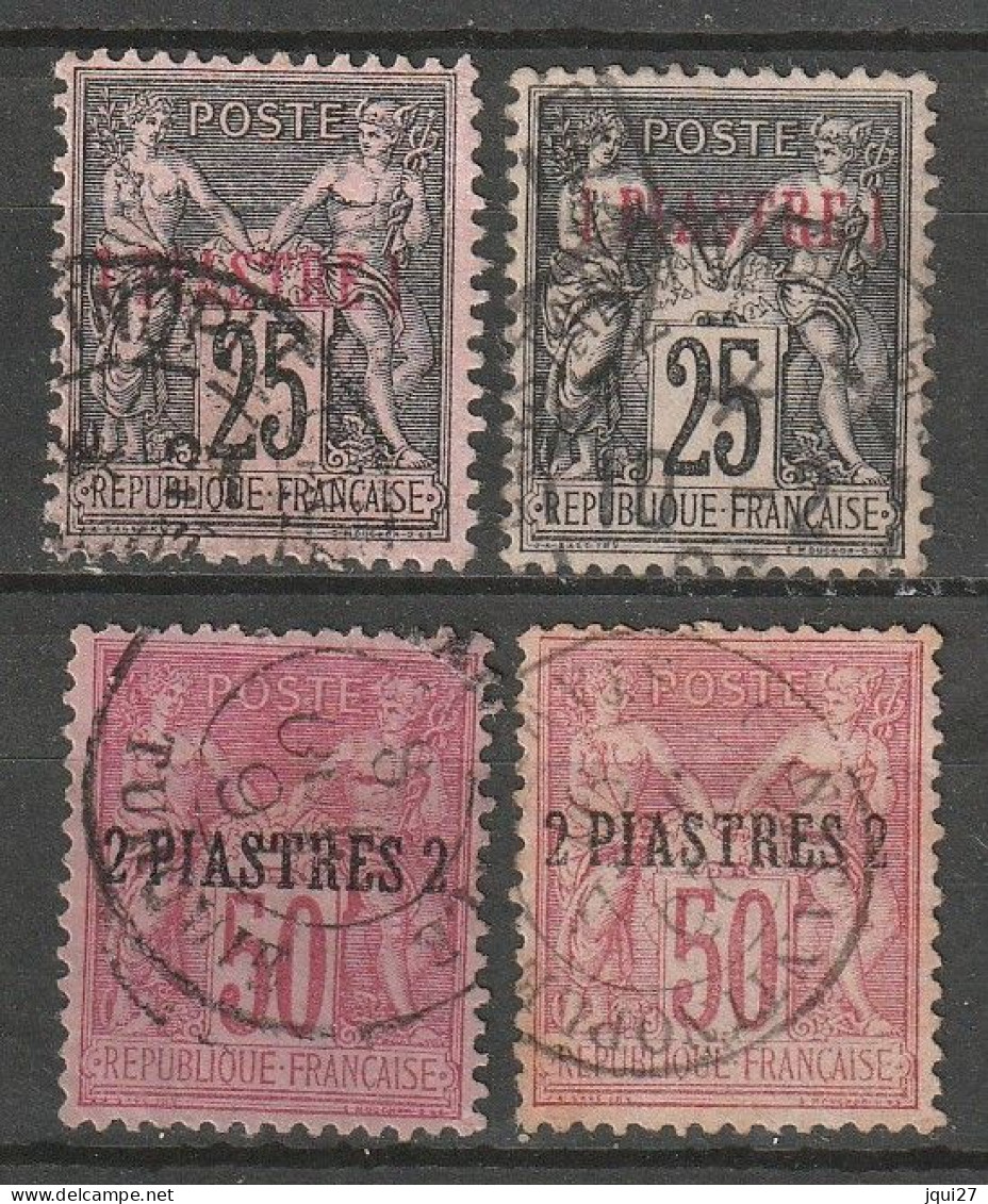 Levant N° 4 Et 5, 2 Nuances De Couleur - Used Stamps
