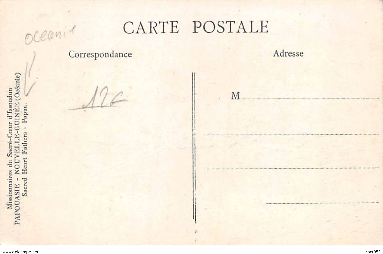 OCEANIE - SAN63798 - Papua - Missionnaires Du Sacré Coeur D'Issoudun - Papouasie - Nouvelle Guinée - Papouasie-Nouvelle-Guinée