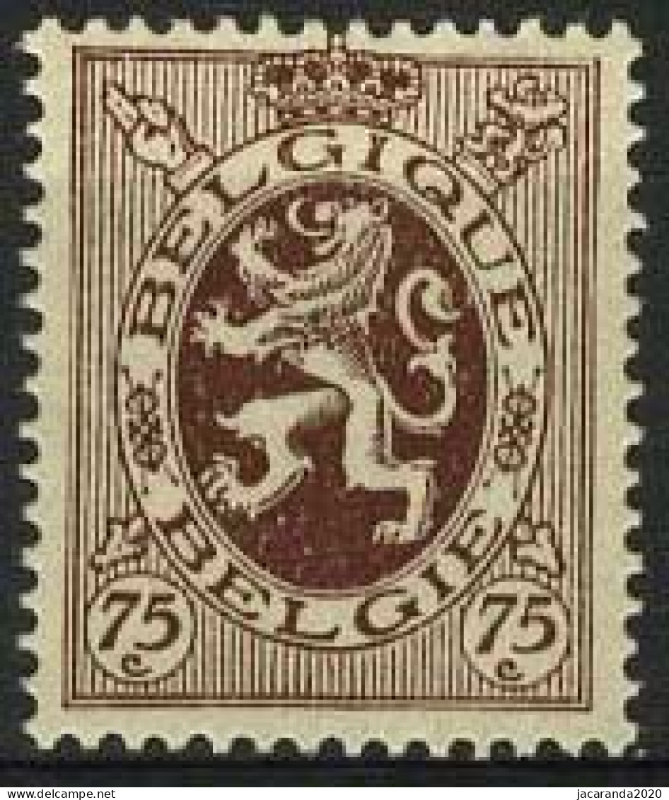 België 288A ** - Healdieke Leeuw - 75c Bruin - 1929-1937 Heraldischer Löwe